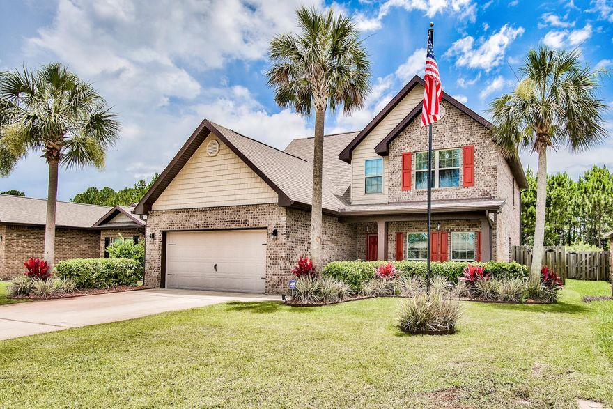 RARE opportunity to own in one of the most highly sought after neighborhoods in Santa Rosa Beach, Driftwood Estates. This stunning home is a 2-story ''Grace,'' with a ton of custom upgrades. The open floor plan is highly versatile, designed to meet your family's needs. It can be used as a 3/3, with large bonus room on the second floor for entertaining and playroom purposes or as a 4/3.This home is a MUST See, featuring stainless steel appliances, granite countertops throughout, tile backsplash in the kitchen, 18'' tile laid diagonally in the kitchen and living area, craftsman style wood trim, fresh paint, upgraded flooring, new Progress Lighting throughout, new ceiling fans, an included garage gym with with all the workout essentials, and 3/4'' gym flooring.