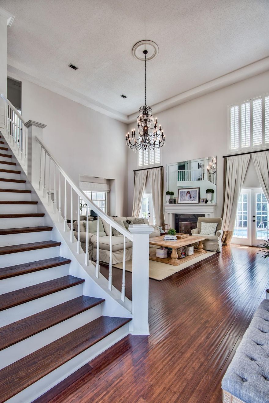 Luxury living awaits in this 2-story, 4 bedroom, 3 bath home on the most prestigious street in Destin-Indian Trail!  Presiding on a private lot you'll find a screened in lanai over a heated pool with hot tub, fenced in backyard with room for swings, playset or even a boat! An inviting entry adjoins a formal dining room, living room, and an executive office and or bedroom. The gourmet kitchen features high-end appliances and a huge walk-in pantry. Luxurious master suite on main floor, featuring a gas fireplace, walk-in closet and a spa-like bath with a walk-in shower, and jetted tub. Second floor offers 2 bedrooms, bath with shower/tub combo and a loft, perfect for an office or bonus room. 
Home conveniently located minutes from beaches, Destin's best shopping, restaurants, schools and Joe's Bayou boat launch.  Home is part of the Windsor Forest HOA which is optional @$75 per year.