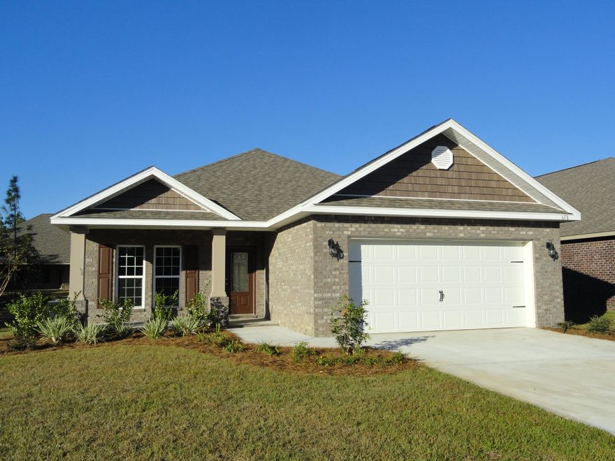 The Isabella is a one story floor plan which is 1,948 sq. ft. featuring 4 bedrooms and 2 baths, covered front and back porches and a two car garage. As you enter the home features an entry way leading to the utility room off the garage or to the second bedroom. The open kitchen features an island and separate dining area. Just off the kitchen there is an office or study room. The kitchen opens up to the great room with access to the back covered porch. The master bedroom is just off the back side of the house and the master bathroom features a large walk in closet, separate linen closet, dual sinks and large tub. The 3rd and 4th bedrooms are located near the master and are separated by a hall closet and the second full bathroom featuring a linen closet and shower/tub.