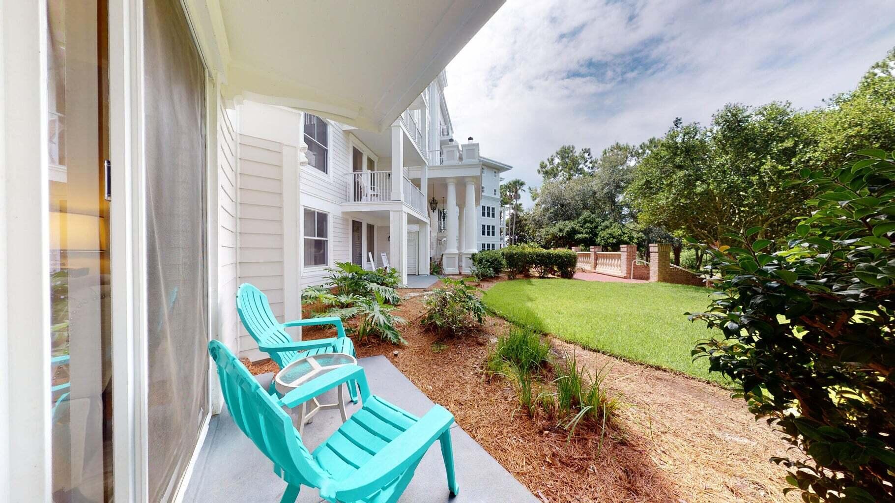 BRAND NEW $10k AC SYSTEM JUST INSTALLED & NEW FLOORING! Peaceful and serene ground floor unit at Lasata, on the grounds of the lovely and entertainment packed Baytowne in SanDestin resort. No need for stairs or elevators. Beautiful new LVP flooring just installed as well as a new bed and sitting chair. Walk right into the beautiful scenery of Baytowne or over to the pool. Lasata is a well maintained building, tucked behind the Grand and Effie. Easy to access everything Baytowne has to offer from shopping, dining, golf, night life and much more!