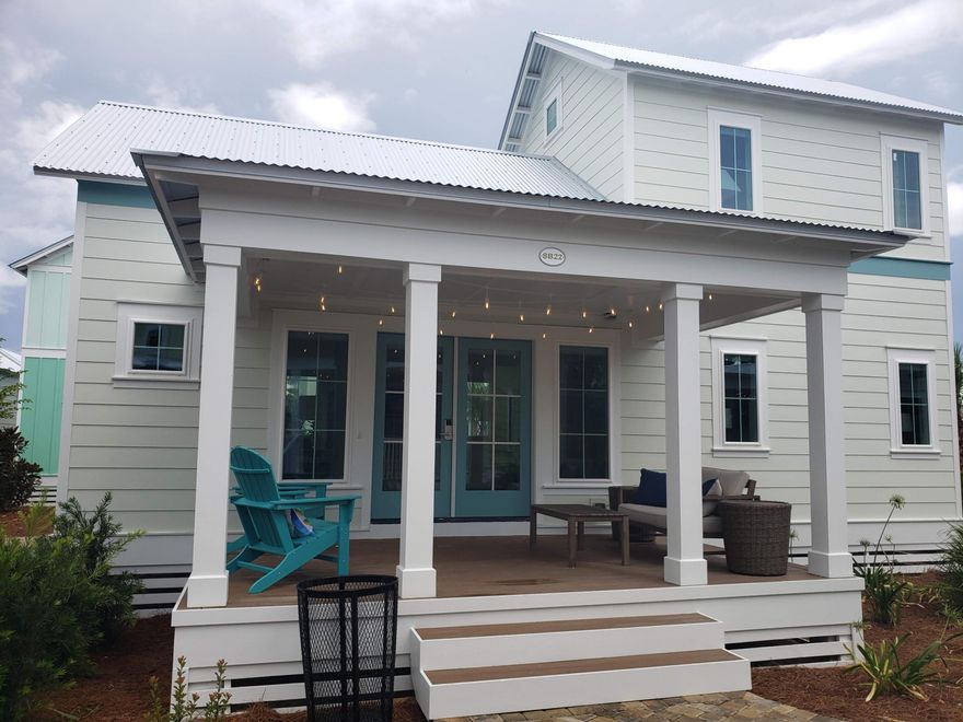 Be among the first to discover this thoughtfully curated and efficiently designed home in a charming ''surf village'' at Margaritaville Beach Cottage Resort in Panama City Beach. The Surf's Up plan lets you connect and gather on your side porch or step inside to explore 760 sf of heated/cooled space perfectly designed to fit your every need. These charming tiny homes feature a bedroom with a king bed and bath on the first floor and a sleeping loft with built-in full over full bunk beds on the 2nd level.