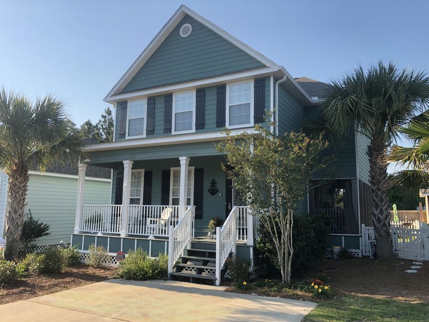 GULF-CART, 30A LIFESTYLE UNDER $450K! Beautifully kept home located between the sugar white beaches of 30A & SRB Golf Club!LOCATION, LOCATION, LOCATION! Only .6 miles to a public beach access, the famous Stinky's restaurant & .25 miles to the Golf course! Add in a wonderful community pool & you've checked all the boxes for leisure living! This charming home defines true pride of ownership featuring 3br, 2.5bth w/screen-in back porch, covered front porch & entertaining backyard w/storage shed. Truly set-up nicely for primary, 2nd home or short-term rental home. 1st flr holds the living rm, powder bth, dining rm, seperate breakfast nook & a fabulous kitchen having (2) pantries! 2nd flr boasts ALL bdrms including the HUGE MASTER SUITE. Wood & laminate flooring throughout (NO CARPET), hard