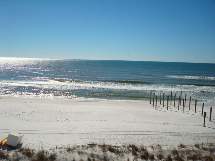 GULF FRONT END UNIT 2 BR with bonus room (sleeps 9) remodeled condo in Crystal Sands Condominium with granite counters, stainless appliances, and tiled back splash. Features also include updated bathrooms, tiled flooring except bedrooms. and has a BREATHTAKING VIEW! Amazing rental history!! Buyer to verify sq footage.