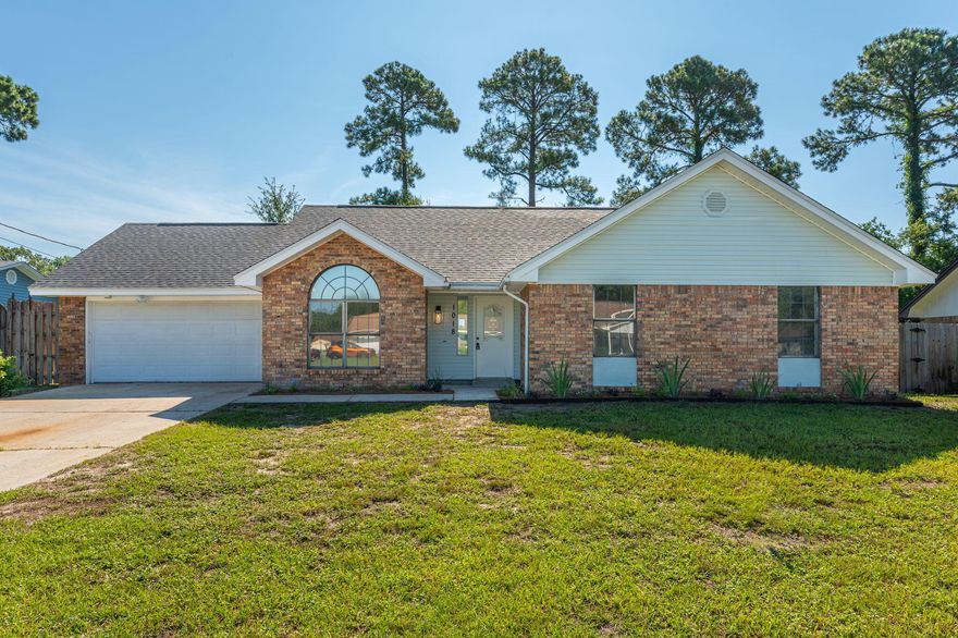 *  $5,000 Credit to Buyer!  Coastal Craftsman Charmer with NEW UPDATES:  Roof, Hot Water Heater, Serviced HVAC, Interior Paint, Popcorn Scraped, ALL Lighting & Plumbing Fixtures, Vanities & Hardware, Interior Doors and Trim, WATERPROOF LUXURY PLANK FLOORS.  Garage has RV/Boat shore power AND IS WIRED FOR A PLUG-IN WHOLE HOUSE GENERATOR; new door hardware + Silent Drive Opener w/ Keypad.  Privacy-Fenced backyard (nearly 1/4 acre!) is 8' on one side and 6' on the other; complete with OVERSIZED CONCRETE PATIO for grilling & entertaining Friends + Family.   |  ALL NEW Frigidaire Kitchen Appliances, New Lawn Pump + Sprinkler Heads.  Unique features include Vaulted Living and Dining Room Ceilings (can use as Office or Play Room!), White Brick Fireplace, Designer Ceiling Fans.  ROOM FOR A POOL!