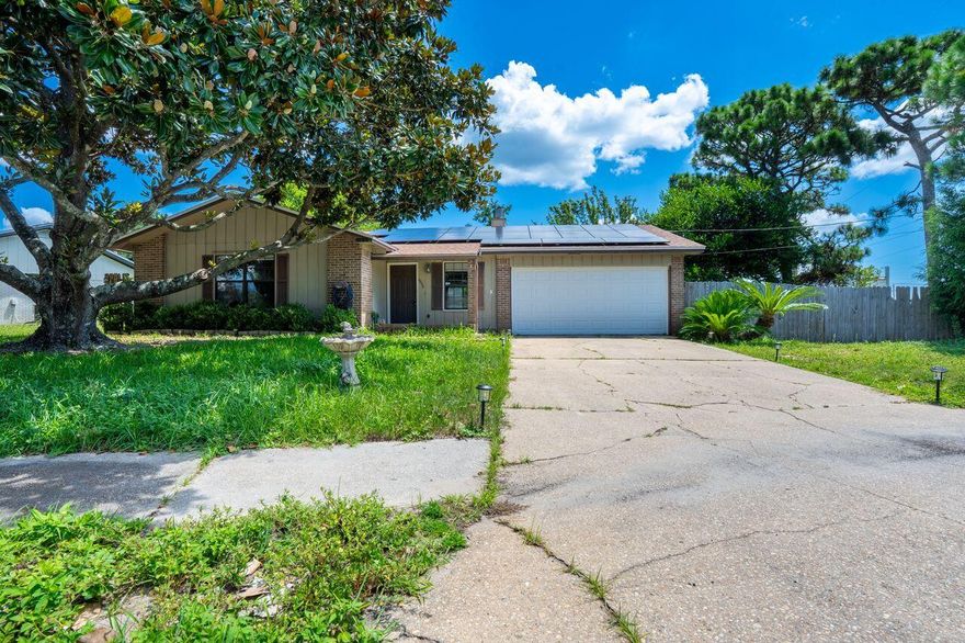 Located in an established neighborhood less than 5 miles from Hurlburt Field, this 3-bedroom, 2-bathroom home offers convenient access to shopping, dining, and the white-sand beaches of the Emerald Coast.Recent updates address major systems, including a new roof (2020), new HVAC system (2023), new garage door (2023), and fresh interior paint throughout. The home offers a functional floor plan with defined living, dining, and kitchen areas, providing a great foundation to personalize and make your own.The fully fenced backyard offers ample outdoor space and features a fire pit, ideal for relaxing or entertaining. Don't miss the opportunity to tour this property--schedule your showing today.All information is deemed reliable. Buyer & buyer's agent to verify all information important to buyer. 