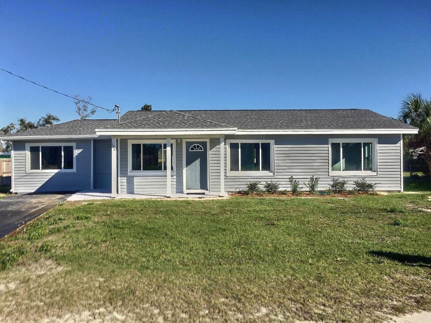 Motivated Seller! This block home has been reduced for a quick sale. It has been remodeled including plumbing, electrical, drywall, roof and windows Additional enhancements include updated flooring, lighting and painting throughout. A new laundry room and master suite plus full bathroom were added. Kitchen includes updated countertops, stainless appliances, and fixtures. Back deck with awning and privacy fence added. Detached garage has room for one vehicle, storage, or a workshop. Minues from Tyndall and Panama City,