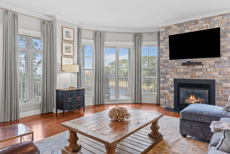 MOTIVATED SELLER! This ground-level entry ''Castleton'' Floorplan, overlooks the Choctohatchee Bay and the famous Fred Couples design championship golf course. Unique to this unit is an enlarged master closet. This unit also boasts 10 ft ceilings, crown molding, hard wood floors in the living areas, gas fireplace, a spacious kitchen with granite countertops and Viking professional appliances, and a private wrap around balcony overlooking the bay. You also get an air-conditioned storage unit. Unit is also assigned two garage parking spaces E126/E125. The One Water Place complex houses two large pools, hot tub, indoor and outdoor spas, a full sized gym, movie theatre, game room, dog park, car wash area, and common areas for parties and get togethers The residences of One Water Place at Kelly Plantation redefine condominium living with an endless list of refinements like no other address on the Emerald Coast. 