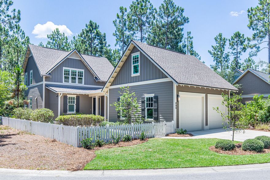 Your own Private Retreat. This well cared for home features 3 bedrooms, 2 1/2 bathrooms and a 12 x 23 Bonus room that can be used as an office, play room or a hobby room. Located on one of the most private lots in the community, this corner home borders community green space on two sides and green space right across the street. Thus ensuring the ultimate in privacy.
The open and airy main level offers an abundance of windows and natural light and living room with hardwood floors and surround sound speakers. The kitchen features hardwood floors, quartz counter tops, upgraded cabinets, stainless steel appliances, upgraded lighting and a dry bar with space to add a wine/beverage cooler. The screened porch with ipe wood decking over looks the green space and has access to the walking trail. The main level master bedroom has hardwood floors, extra windows for natural light and a walk in closet. The well appointed master bathroom has travertine marble floors and shower, quartz counters, custom mirrors and more.
The upstairs offers hardwood floors and a 12 x 18 loft area that can be used as second living area, office, reading nook or a play room. The 2 additional bedrooms also have hardwood floors walk in closets and a jack and jill bathroom. In additional there is a 16 x 4 storage closet with hardwood floors.
Bonus room is located above the garage with its own A/C unit and is the perfect space for an office, game room, hobby room and more. 
Watersound Origins homeowners are able to access the fitness center and seasonally heated community pool, as well as dock access at neighboring Lake Powell. Enjoy breakfast or lunch at the Watersound Cafe, located at the Village Commons. Watersound Origins also connects to the Panama City Beach Conservation Park via a 5 mile long trail. Watersound Origins offers plenty of options for the nature and beach lovers alike! Spend your days kayaking, paddle boarding, biking, running or walking along the Watersound trail. Located a short distance from Scenic Highway 30A there are endless dining, event and local shopping options and attractions.