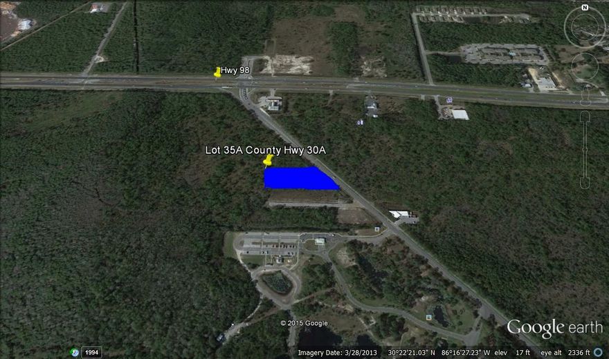 Infill zoned parcel +/- 3.1 acres with 432 feet of frontage on Hwy 30A. Less than 0.2 miles from Hwy 98 intersection. Neighborhood infill zoning allows residential and commercial uses. This represents western portion of Lot 35. Eastern portion also available for sale. This is the first large parcel available for development south of Hwy 98 on the west end of County Hwy 30A. Environmental assessment available upon request.