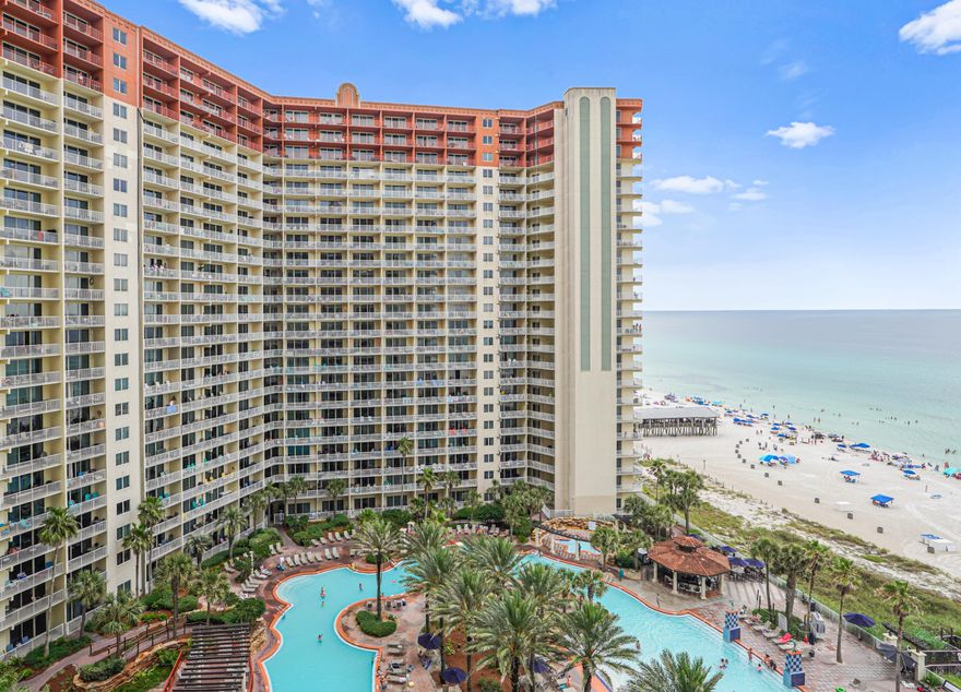 Shores of Panama Unit 1210 - $395,0002 Bedrooms | 1.5 Bathrooms | Prime 12th Floor Location | Dedicated Parking I Fully FurnishedWelcome to Unit 1210 at the highly sought-after Shores of Panama, an unbeatable Gulf-front resort in the heart of Panama City Beach! This beautifully appointed, fully furnished, 2-bedroom, 1.5-bath condo offers the perfect combination of comfort, convenience, and breathtaking views.Skip the elevators and enjoy direct access from your dedicated 12th floor parking spot, a rare and highly desirable feature that sets this unit apart. Inside, you'll find a bright, open-concept floor plan and a private balcony overlooking the emerald waters of the Gulf of Mexico. The primary bedroom features ample space and storage, while a cozy bunk room adds extra sleeping quarters for guests or family. The unit also includes an in-unit washer and dryer, updated flooring, and coastal furnishings that make it turnkey readyideal as a vacation home or income-producing rental.

Enjoy resort-style amenities including a massive lagoon-style pool, hot tubs, tiki bars, indoor pool, fitness center, and beach access just steps away.

Don't miss this opportunity to own in one of Panama City Beach's most iconic and amenity-rich resorts. Schedule your private showing today!