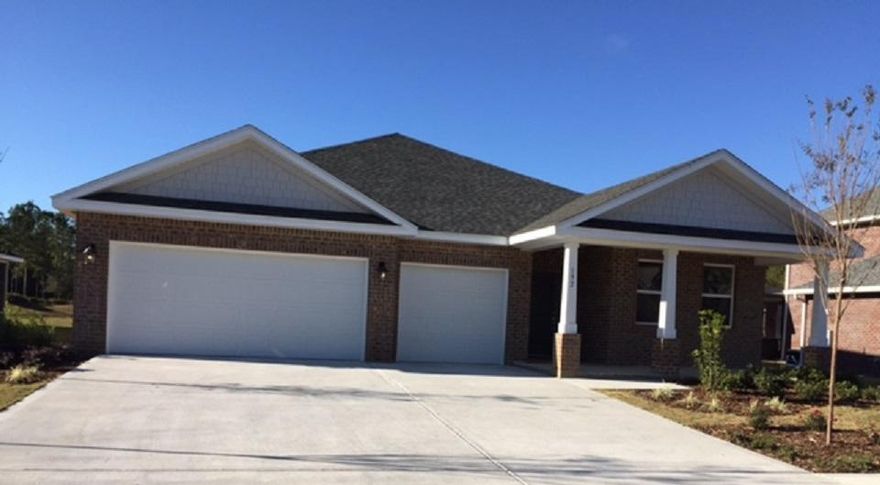 Come buy our RAINIER in our Hammock Bay community located in beautiful Freeport FL. The RAINIER offers 2481 SF of relaxed living space with a very open plan including 4 Bedrooms, plus an Office, 3 Baths and 3 Car Garage. As you enter the home from the covered front porch the wide foyer leads to the Home Office and 3rd Bedroom and Bath. Continue to the oversized Great room which flows in to a Dining room and the large open Kitchen. Tile floors and 12' ceilings in the Great room and Dining Room make that area feel very large and comfortable. Just off the Great room is the 2nd Bedroom and Bath, a Laundry room and a Mud room area at the Garage door. The spacious Master Suite is in the rear of the home with a great view of water and a walk-in tile shower.