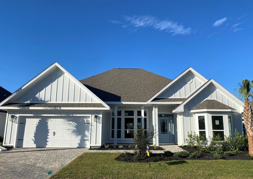 Welcome to Lakeview in beautiful Santa Rosa Beach! The Emma is a 3 bed, 2 bath floor plan. Located just off the foyer, you will find a flex space with plenty of room at the front of the home. The kitchen opens into the spacious family room with a tray ceiling. Through the family room are 2 additional bedrooms with shared bathrooms and a laundry room. Bedroom 1 is located just off the breakfast nook and includes tray ceilings in the bedroom, dual vanity sinks with granite countertops in the bathroom, and a large walk in closet. This community is just minutes from shopping, dining, walking/bike paths and approximately 1.36 miles from Public Beach Access on Hwy 30A.