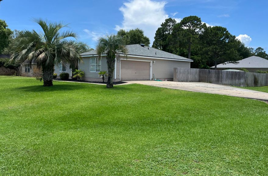 Welcome to this wonderful patio home nestled on a spacious corner lot in sought-after Holly By The Sea! This charming residence features a split floor plan for added privacy, along with a perfect space for a home office, formal dining room, or playroom - tailored to fit your lifestyle. You'll love the stylish flooring throughout including all bedrooms, and a newer roof and covered back patio, ideal for outdoor entertaining. The fully fenced backyard offers  double gate access, making it easy to access. With curb appeal, comfort, and flexibility, this home is a must see and one of the best buys in Holley By The Sea!