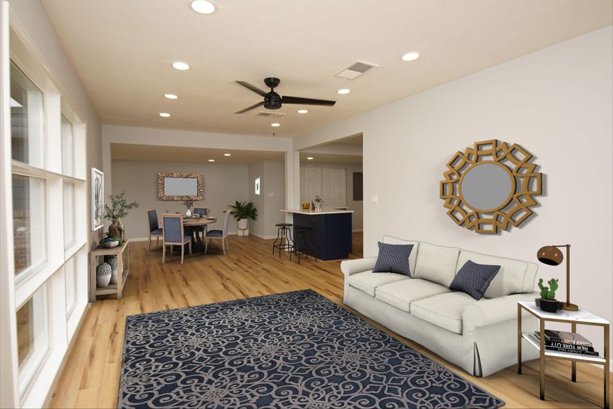 Welcome home to this beautifully remodeled modern home located in Ft. Walton Beach. The home is located between three schools, Hurlburt AFB, the beaches and downtown Ft. Walton Beach. New Hardie board siding painted carbonized wraps the entire exterior with the addition of a  large wooden porch for that extra touch. On the interior the fresh, crisp clean look comes from the new oak LVP installed through-out the home. An open concept was created between the kitchen, family room and living/ dining room perfect for entertain large groups of friends and family.  You will fall in love with the custom navy shaker cabinets trimmed with gold & leather handles. Quartz counter tops and all new stainless steel appliances were also installed in this large open kitchen which features island seating. From the kitchen you can go out to the large screened in patio that overlooks your beautiful fenced in back yard which has also been painted and new screen installed all around this fabulous patio. 

Back inside your home you have 3 nice size bedrooms which are all center around your newly updated bathroom.  

Some more of the EXTRA'S are it has all new copper wiring, new PEX pipes were installed, new hot water heater, new HVAC, all new fans & lights, interior freshly painted, and a large laundry/ pantry with cabinetry also was created. 

Buyer to verify all dimensions