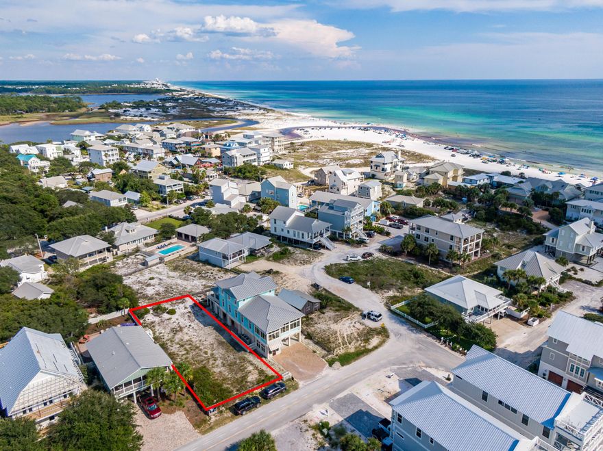 One of the only Lots available in Grayton Beach.  Great Developer opportunity. Great sunset views west on 3rd and 4th floor of potential home.  Grayton Beach is one of great communities centrally located  along Scenic 30A in South Walton County, Florida!
