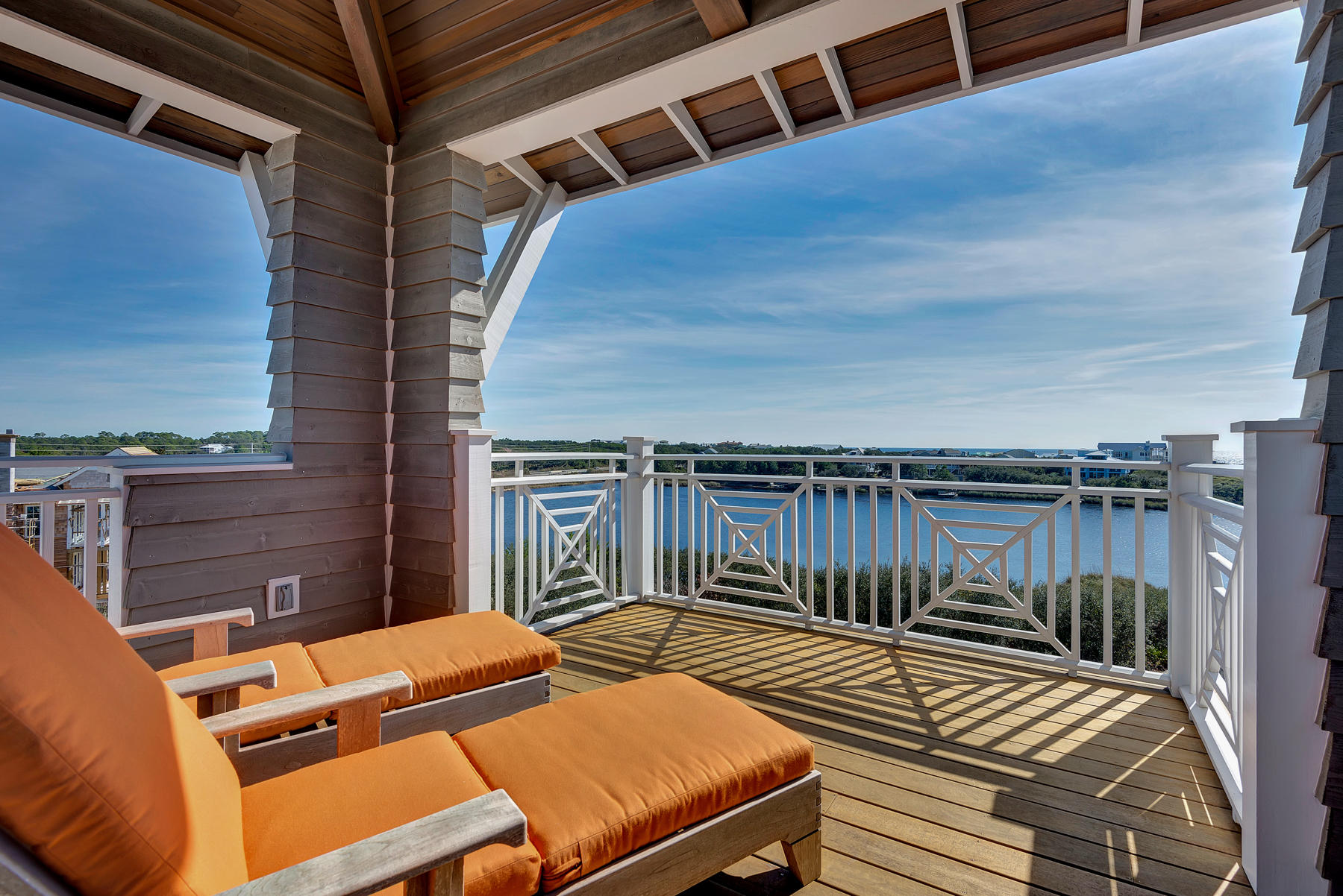 ONE OF THE MOST STUNNING HOMES IN THE AREA!!!Craftsmanship and details abound in this one of a kind edifice where aesthetics complement the wide open views of both the Gulf of Mexico and Camp Creek Lake while only steps away to the pedestrian bridge leading to WaterSound's amazing private beach.This exceptional 5 br/5.5 ba home was designed by Thurber Architecture and built by RICE construction, on one of the largest lots in the gated enclave of Watersound Peninsula in Watersound Beach and backs up to a 'green buffer'.Boasting over 7,000 square feet under roof, with approximately half heated and cooled this magnificent home was constructed using only the finest in materials and fixtures throughout.click ''More'' below for additional info'