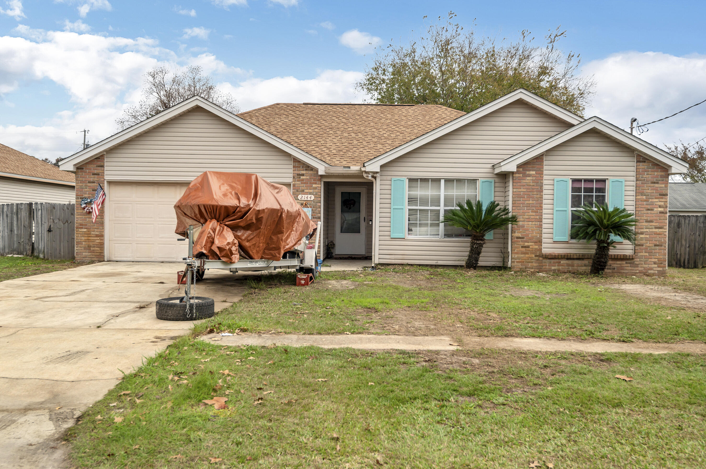 **BACK ON THE MARKET - BUYER FINANCING FELL THROUGH** PERFECT starter home or first investment property for long term rental only 9 miles from Hurlburt Field and only 4 miles to Navarre Beach! New roof, new paint, new flooring - come 'n' get it! Agents: please read the comments