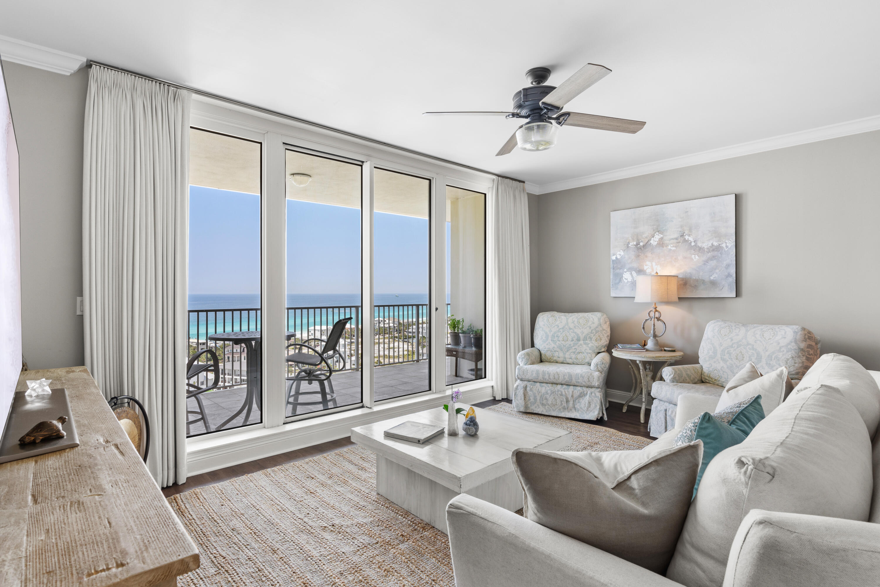 SUBSTANTIAL PRICE IMPROVEMENTDEEDED GOLF CART SPACE INCLUDED Gulf Views and gracious living welcome you from the moment you enter this stunning 16th floor residence with covered parking #17 at your door at OBCD...Sandestin's premier gated, non-rental condominium, featuring more luxury amenities than any property on resort. Professional and attentive on site management, resort-style pool with hot tub, outdoor grilling gazebo,, Gulf Front Private Beach Club Access available., Tennis Courts, Fitness Center, Media Room, Club Room with Pool Tables, Catering Kitchen, and full guests suites located pool side and available for overflow guests.This stunning residence is a true find.