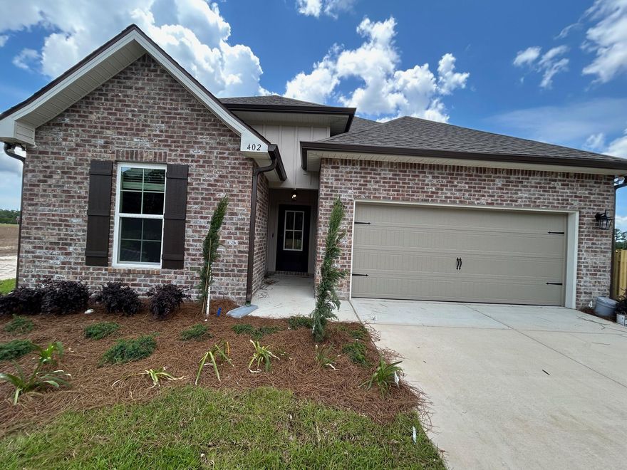 The CEDAR IV G in Natureview community offers a 4BR, 3BA, open design. Upgrades added (list attached). Special Features: double vanity, garden tub, separate custom tiled shower, and walk-in closet in master bath, double vanity in 2nd bath, ensuite bath in bed 2, kitchen island, walk-in pantry, boot bench in mudroom, covered patio, LED lighting, crown molding, ceiling fans in living and master, framed mirrors in all baths, smart connect WIFI thermostat, smoke and carbon monoxide detectors, landscaping, architectural 30-year shingles, flood lights, and more!Energy Efficient Features: water heater, electric kitchen appliance package, vinyl low E windows, and more! Energy Star Partner.