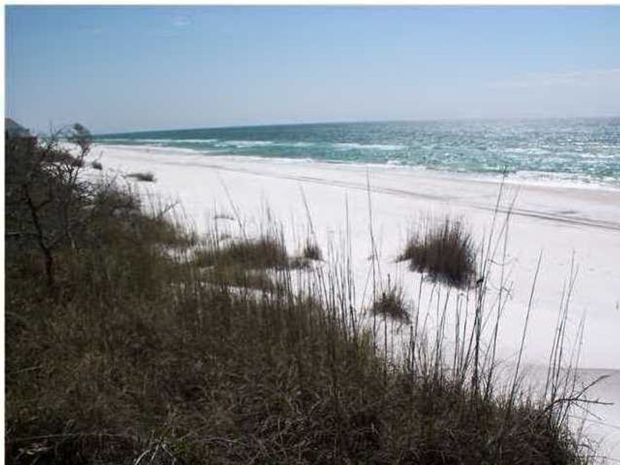 This is a stunning piece of Gulf front paradise in Historic Inlet beach! This is what ''Old Seagrove'' looked like 25 years ago! If you are tired of the crowds and want a place close, but tucked away, look no further. E-Scape is a large, 5 lot community in Inlet Beach. No build outs, no HOA dues, walk to Rosemary Beach, close to shops and restaurants, elevation 21.5 feet, no flood insurance needed. Don't miss this lot! Considering the buildable footprint and elevations, this is the best deal for gulf front in South Walton! Tap fee paid. Please note, lots 1,2 and 5 are also available for purchase. Lot 1 has an older home on the property.