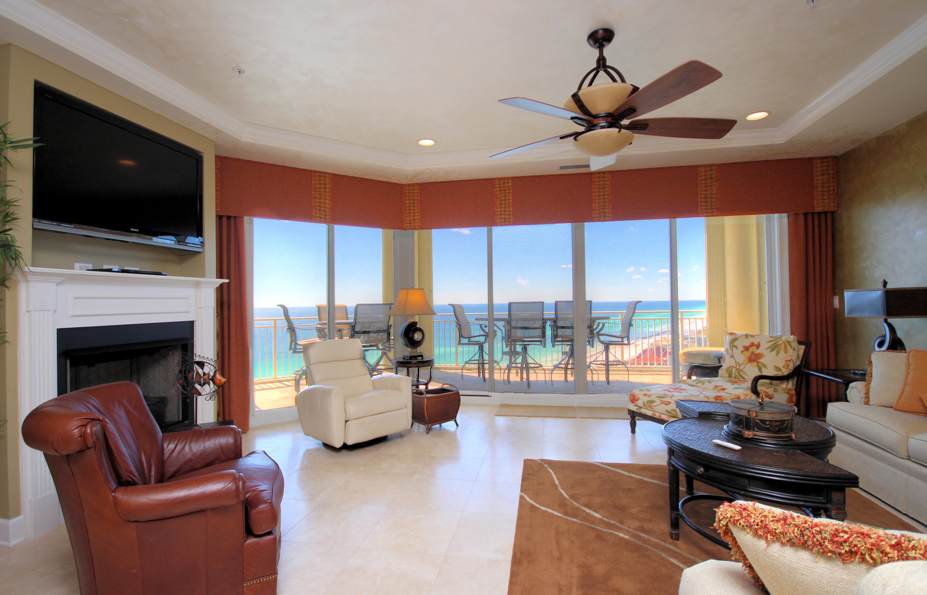 Perched high above the lapping waves and white sand dunes in the majestic South Tower of Grand Dunes Resort, sits this exquisite Villa, perfectly designed and elaborately decorated, being offered fully furnished and fit for royalty! Nestled romantically on the 14th floor....ensuring the most expansive views of the sun kissed waves glistening below.... every aspect of this Villa is truly stunning! This is a great opportunity to own a truly remarkable 4 bedroom Villa in the Grand Dunes Resort! At an expansive 2,870 sq.ft. this west end floorplan offers plenty of space to really stretch out and unwind. From the moment you step out of the high-speed, semi-private elevator into your ''private foyer''