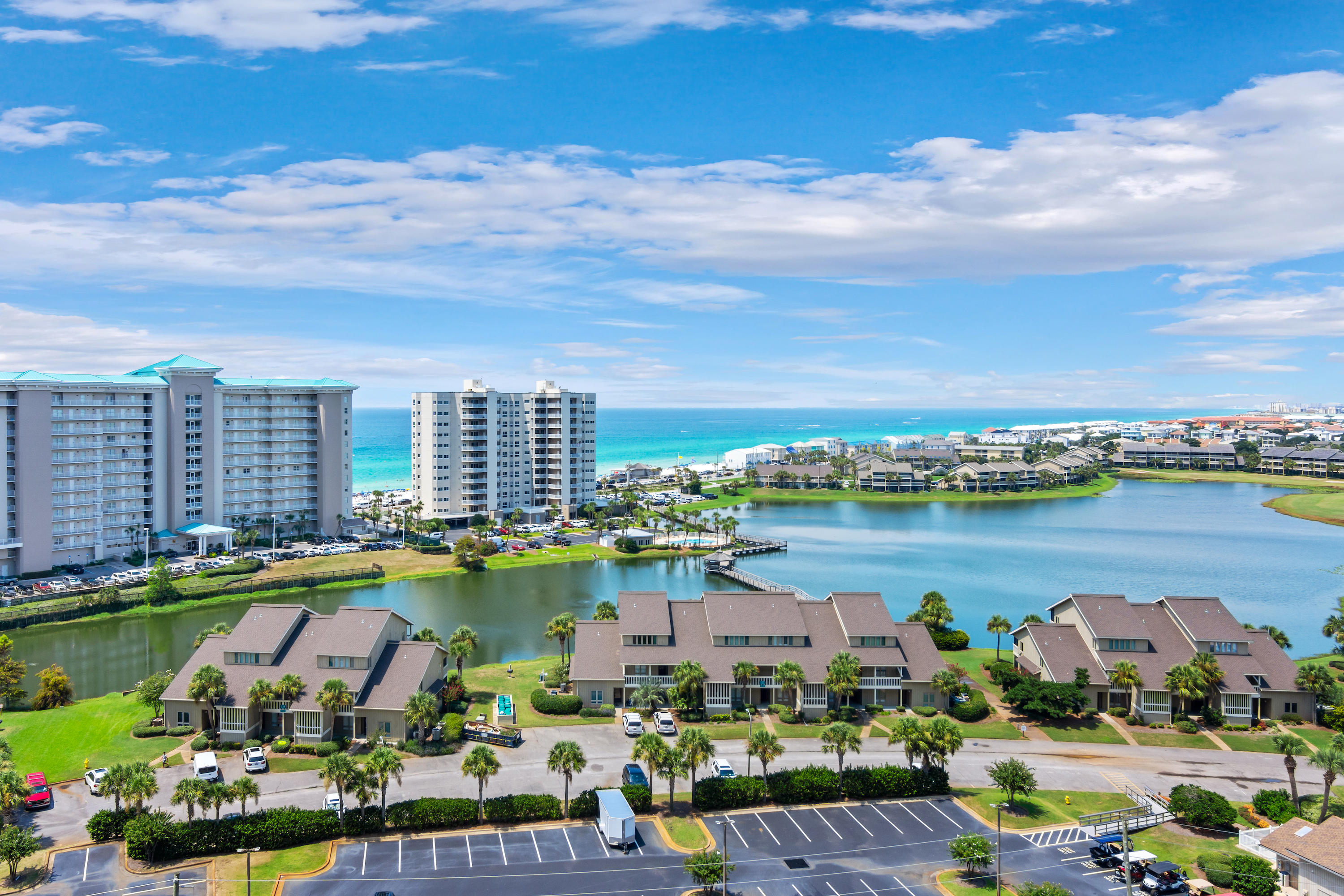 INCREDIBLE panoramic VIEWS of the GULF with amazing sunrises and sunsets....You can see forever down the coastline. And the sunsets are breath taking. Now is your opportunity to make your Beach condo dream a reality! Spacious 3 bedroom 3 bath with a spacious open Design Living Room, Dining & Kitchen area. Large Master Bedroom with ensuite spa bathroom double vanities, separate shower, garden tub and walk in closet & 2 guest bedrooms, both with en suite bathrooms. Relax on the 400 sq. ft. balcony with your morning coffee or afternoon cocktails! Don't forget about the 2nd balcony that offers views of the bay. Sellers have recently put new LVP flooring in the 3 bedrooms. New blinds and drapes throughout home. New toilets in bathrooms & added electrostatic air filter to AC unit. HVAC 2016.