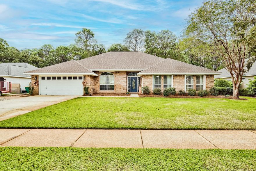 Looking for a stunning, LIKE NEW, all brick home with a wide-open floor plan, in a fantastic neighborhood?  You've found it and it will be love at first sight. Light new flooring contrasted against crisp white walls and freshly painted, pop-corn free, ceilings with tall baseboards & high ceilings will certainly make an immediate impact! 
You will not long for space in the chef's dream kitchen with 35 inch custom cabinets, granite counter tops and large island, gas stove and a touchless pull down faucet.  A gas burning fireplace accents the giant great room which also offers adjacent dining space and office or additional living space.  The 230 SF heated & cooled Florida rm (NOT included in SF) provides a fantastic 2nd Living area or office that overlooks a secluded and private backyard complete with an array of Meyer lemon, blood orange, grapefruit and banana trees. Oversized shed on the back half of the property has plenty of room for tools, lawn equipment or even a workshop.  New roof was installed in 2016!
The wood floors continue into the oversized Master bedroom. His & her vanity, soaking tub, walk-in shower & his & her walk-in closets accent the Master bath. The 430 SF Patio that spans the back side of the house provides a picturesque space for entertaining or relaxing & the large, fenced backyard is private and has plenty of space for a pool.  

Other features of this amazing home include custom pantry & laundry room, huge attic storage with pull down stairs, custom storage in garage, a 3 yr old gas hot water heater, sprinkler system w/new timer, fenced concrete pad for a boat or RV, hurricane shutters, all new hardware and hinges throughout, and a community pool just down the street.  Home is wired for ADT with touchless keypad, the front door and garage door can be opened or closed with the click of a button from your phone.  Nestled in the heart of Destin on a quiet cul-de-sac, this Home is close to schools, shopping, restaurants and the beach.