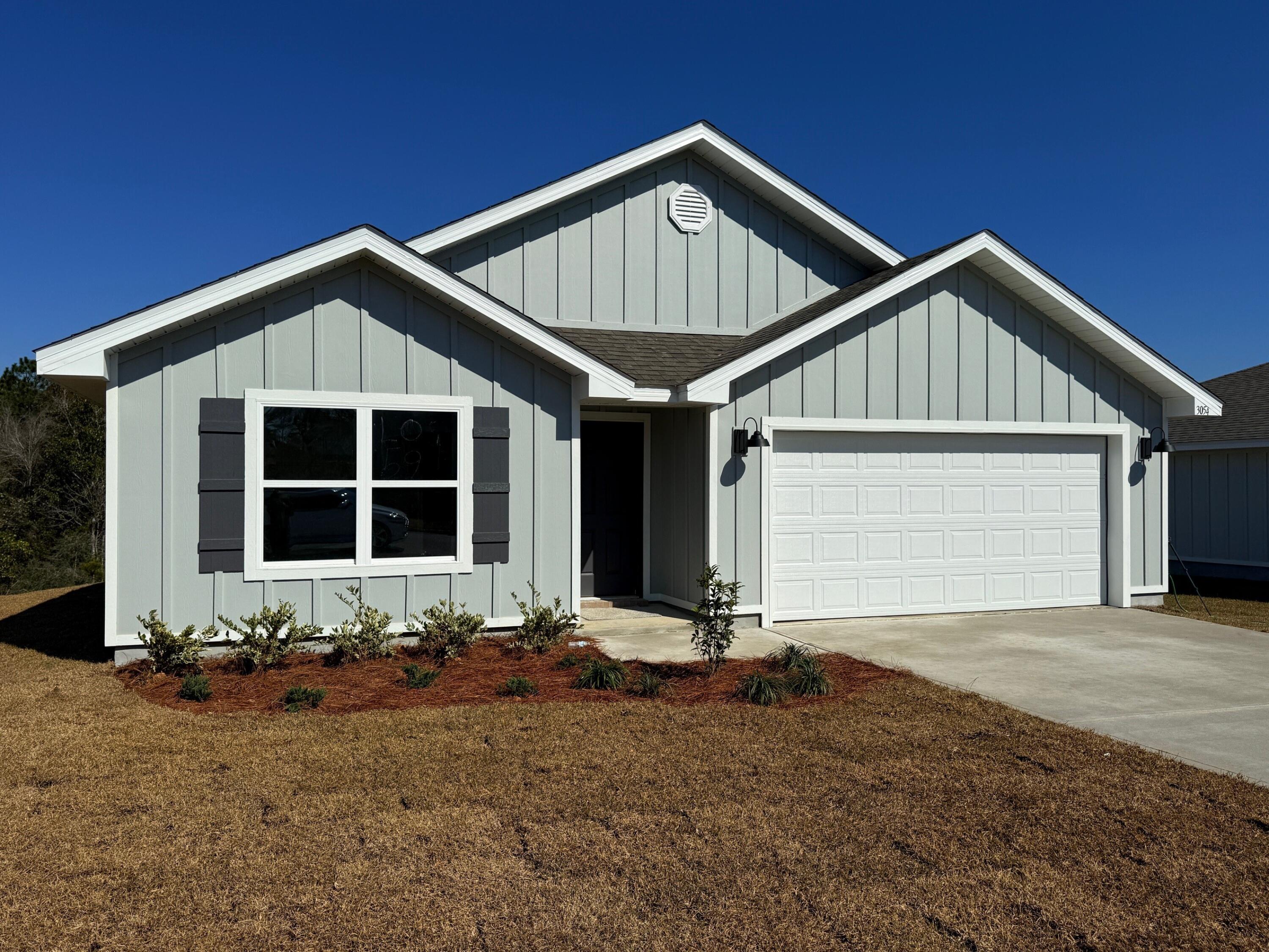 ALMOST COMPLETE & MOVE IN READY! Welcome to Royal Estates! This very popular Cali model, one of our most popular floorplans with: fabulous open design for relaxed living. 4 beds, 2 baths, covered patio, 2 car garage & the 'Smart Home Connect' System has a variety of convenient Smart Hm. Devices. Well-designed kitchen features stainless appliances, gorgeous granite, smooth-top range, built in microwave, quiet dishwasher, corner pantry, island bar, striking wood-look flooring throughout & PLUSH carpet in the bedrooms. Bedroom 1 & adjoining bath has a lg. walk-in closet, + extra storage double granite vanity sinks & lg. shower. Sharp curb appeal with nice clean lines. Easy access to the airport, military base, beaches at Ft. Walton, Destin & minutes from the popular Blackstone Golf Course.