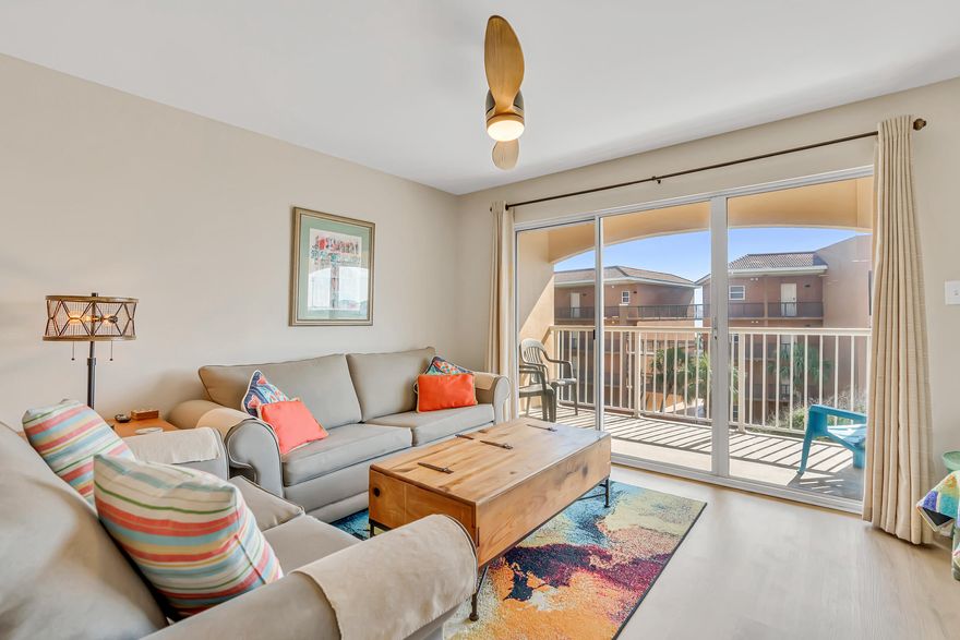 Discover the perfect coastal retreat in this beautifully furnished 3-bedroom, 2-bath condo located on the TOP floor of Ciboney in Miramar Beach. Ciboney is one of very few buildings that allow pets for Owners AND Guests - a huge benefit for vacationers!  With only four floors in the building, enjoy a peaceful, low-density atmosphere just steps from the deeded beach access and the sugar-white sands of Miramar Beach. Relax on your expansive balcony with breathtaking views of the Gulf, perfect for enjoying the serene coastal breeze. Sold fully furnished, 2024 HVAC system with transferable warranty, new FULL SIZE washer and dryer, new LVP flooring and fresh paint in 2023. Some Popcorn Ceilings removed and new dimmable can lights. Turnkey Ready for immediate move in! Other features include big laundry room providing ample space and convenience, spacious open concept living and dining area,large primary bedroom with balcony access and Gulf views. Enjoy the convenience of being minutes from local dining, shopping, and attractions. Ciboney also offers a community pool, tennis courts, pickle ball, and picnic areas for your enjoyment. Don't Miss Your Chance! Whether you're seeking a primary residence, vacation getaway, or an investment property, this Ciboney condo is a must see. 
