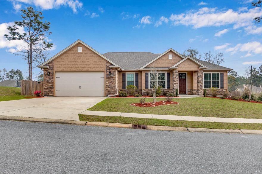 You will find this beautiful home a haven in a most desirable, tight-knit neighborhood. A bright, open floor plan enhances the details and flow of a home packed with extras that will delight you! From the over-sized pantry, fantastic storage, huge walk-in closet, granite countertops, stoned electric fireplace, and interior French doors to name a few, you will find quality details throughout! The master en suite contains a tranquil garden tub, oversized walk-in shower, large double sinks, a separate mirrored vanity, and a private toilet room. Your spacious back yard and patio will be a private retreat as it is surrounded with a quality built wooden privacy fence! As an extension of your home, it's perfect for outdoor lounging, eating, gardening, and entertaining as well as providing a safe