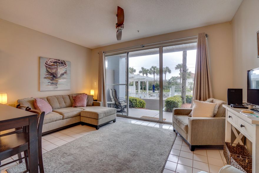 This ground floor, one-bedroom condo with one full bath for the master bedroom and one-half bath for the bunk room sleeps a total of six. Well decorated for you, your family, and friends or for a vacation rental. Located in the heart of Gulf Place's pedestrian-friendly town center. Enjoy good restaurants nearby including Shunk Gulley Oyster Bar, cafes, boutique shopping as well as a two-acre amphitheater lawn that hosts concerts, art shows, and festivals throughout the year. The best part about the location is that you are just a very short walk away from the Gulf front Ed Walline beach park which offers covered picnic areas, showers, and restroom facilities. Pictures coming soon.