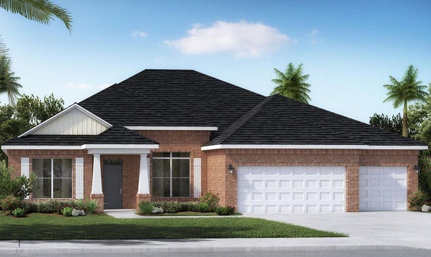 Mulberry B Floorplan with 4 bedrooms and 3 baths includes upgraded cabinets and countertops