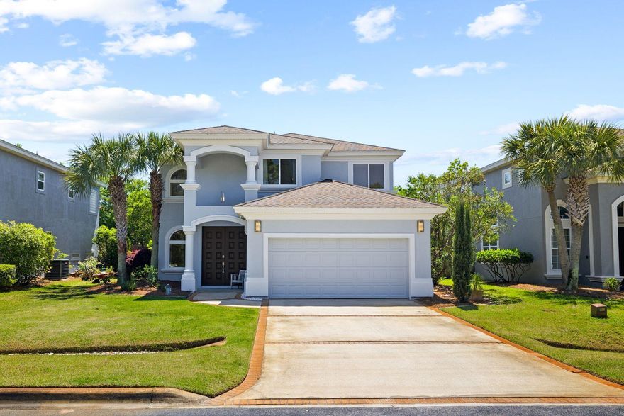 Mediterranean home in the Baywalk Subdivision, a private cul-de-sac street within walking distance to Legions Park that offers playground, picnic spots and boat ramp. Home features tile flooring throughout the downstairs, bamboo flooring upstairs, crown molding, recessed lighting, and arched doorways. There is plenty of dining with a formal dining room and a large, open eat-in kitchen. The master features trey ceilings and the master bath features a garden tub, separate shower and his/her vanities. Off the back of the home you will find an open patio in the spacious backyard. Located conveniently to the outlet malls, restaurants, beach and base.