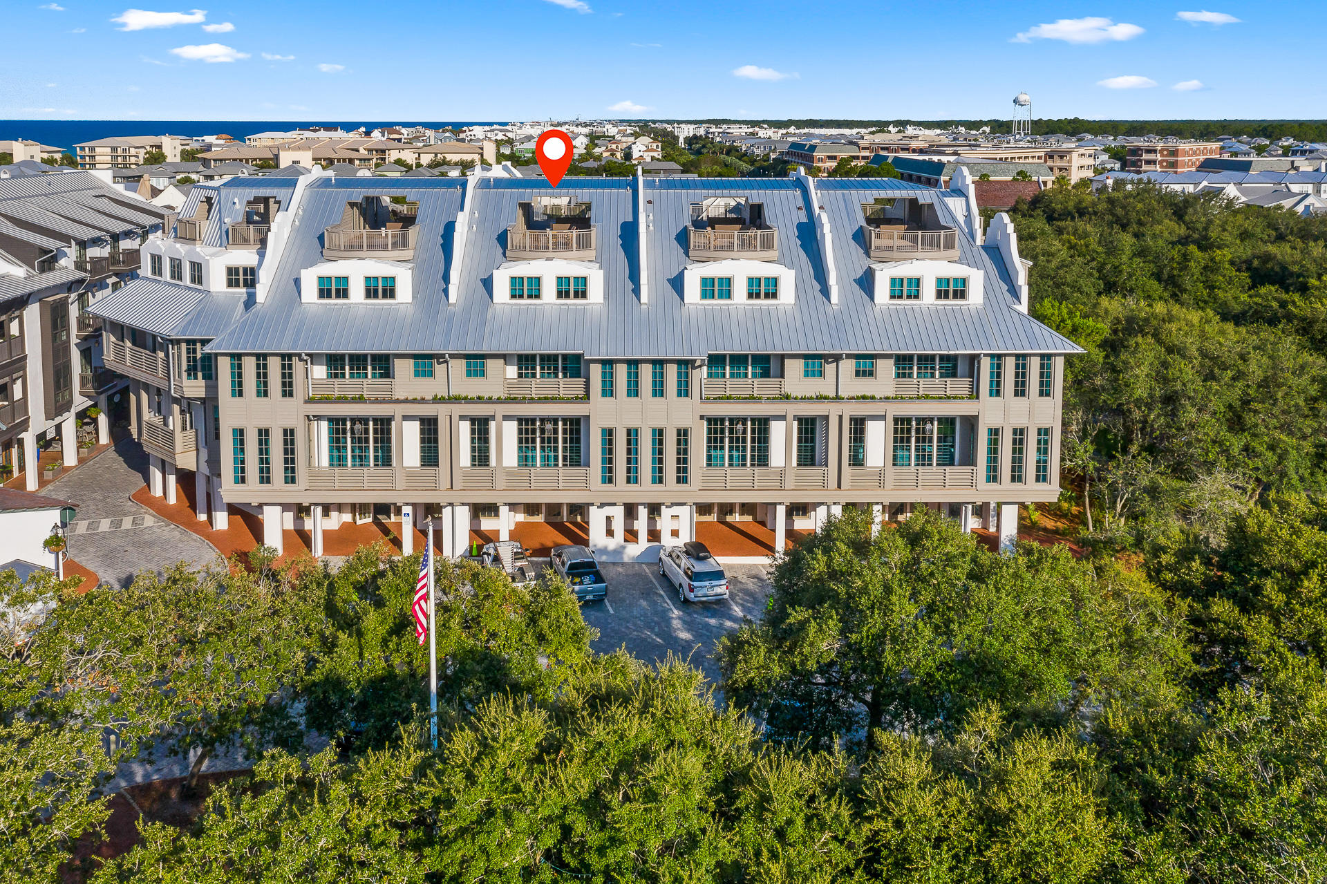 Now is your opportunity to experience the newest and most prestigious residences in Rosemary Beach(r). Residence 3 at the Providence spans five levels from the ground floor entry, serviced by its own private residential elevator, to the rooftop terrace.This magnificent, 6,972 square foot residence boasts 5 large bedrooms with en suite baths, 2 bunk rooms that sleep 4, a large, bunk room bathroom and 2 half baths - 1 on the main living floor and a 2nd on the rooftop terrace, as well as 3,226 square feet of outdoor living space.  With an expertly designed floor plan, this residence allows your family and guests to spread out and also reunite on the expansive, second floor living space that features a huge kitchen, two separate living rooms, a dining room, wet bar and butler's pantry.