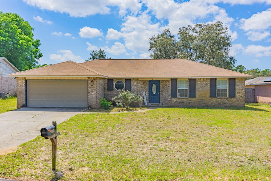 This delightful 3-bedroom home, has been freshly updated with NEW LVP flooring and fresh paint throughout, along with NEW, modern lighting, fixtures and ceiling fans. The open living and dining area offers tons of space and is a bright and inviting space to relax or entertain, with NEW sliding doors leading to the big fenced yard. The large kitchen is equipped with newer stainless steel Whirlpool appliances, complemented by a matching Washer and Dryer in the adjacent Laundry. A spacious Master Suite featuring 2 walk in closets, a quartz topped double vanity, new toilet and garden tub, is split from the two nicely sized guest bedrooms and bath. All this plus a brand NEW ROOF to be installed before closing. This one's got the charm and the upgrades you're looking for at an unbeatable price