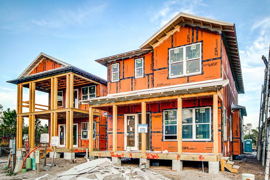 This is the Grayton Plan! Located near the sports courts, this 3 BR/2.5ba home w 2 car garage is the perfect layout for a beach home and close to all your favorite spots in Seaside & 30A! Grayton plan is sure to wow with wide open 1st floor- perfect for entertaining, 3BR upstairs with 2 baths. Both baths include dual vanities. All of this with 2 car garage and two porches to relax on. 10 foot ceilings throughout 1st floor and 8 foot doorways throughout the house. Kitchen will come complete with huge island, GE Cafe appliance package (GE monogram hood) including gas cooktop, tile backsplash, white shaker cabinets with soft close drawers. Carrera marble countertops throughout. This ultimate walkabout community has a prime location near 30A in addition to providing residents with th