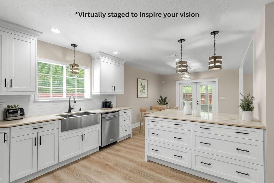 HOME FOR THE HOLIDAYS - 3 bed, 2 bath, 2,403 sq. ft. home offers the rare blend of lifestyle, space, & future potential--situated on one of Bluewater Bay's largest cul-de-sac lots. Extensively updated from 2019-2024 with hurricane-impact windows, new roof, Trane HVAC and ducting, copper wiring, spray foam insulation, & a hurricane-rated garage door. Inside features quartzite countertops, solid maple cabinetry, vaulted ceilings, & a luxurious master suite with whirlpool tub & dual shower heads. Enjoy a Florida room, screened porch, paver driveway, & fresh landscaping with irrigation. Zoning may allow a pool, pool house, or garage apartment (buyer to verify). Bluewater Bay amenities include marina access, waterfront dining, pools, golf, tennis, & pickleball