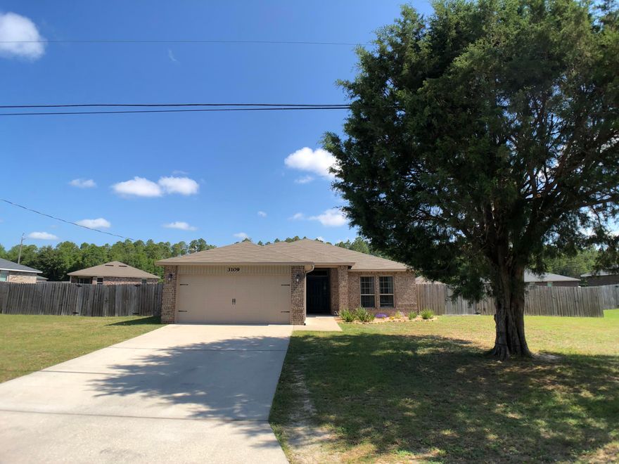 LIKE NEW! Extremely well-maintained home located in a very quiet neighborhood in North Crestview ... just a 5 minute drive to shopping and entertainment. This all-brick & all electric home has a 2-car garage w/workbench & a large privacy fenced backyard with 16' gate on side of yard for private RV/Boat parking!! Other exterior features include a covered patio & firepit perfect for entertaining. Inside you'll find an open floor plan with textured raised ceilings (no popcorn!). The kitchen has beautiful mahogany cabinetry, stainless steel appliances, granite countertops a large pantry. House offers split bedroom floor plan. The master suite features a private bathroom with garden tub & double vanities plus a huge walk-in closet which the seller added plenty of custom shelving for storage.