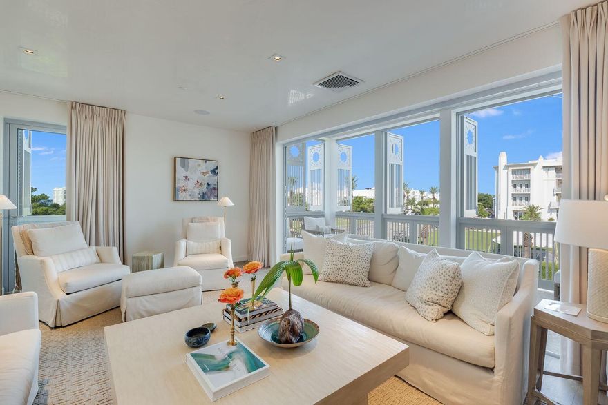 The May is a four-story multipurpose building of residential and commercial space that reigns in the desirable Alys Beach Town Center. This building features eight residences and is found on the notable southeast corner of the growing Town Center. Designed by Merrill Pastor and Colgan Architects, 20 Mark Twain Lane Unit 203 spans over 1,408 SqFt of opportune living space. Residents will experience unparalleled amenities including the Alys Beach Club, Caliza Pool, Zuma Wellness & Fitness and numerous parks.Homeowners will enjoy the luxury lifestyle of this aesthetically pleasing two bedroom and two-and-a-half-bathroom condominium providing captivating westerly views of Scenic 30A, the Alys Beach Amphitheater and views of the Gulf waters. The living room and bedrooms in this unit feature expansive floor-length windows and spacious shuttered balconies. Open the large bi-fold doors connecting the living, dining and kitchen to provide open indoor/outdoor living as you enjoy your morning cup of coffee or your evening cocktail overlooking the performances in the Amphitheatre. The May offers the opportunity to become part of the Alys Beach community where luxury, ease and balance prosper. 
