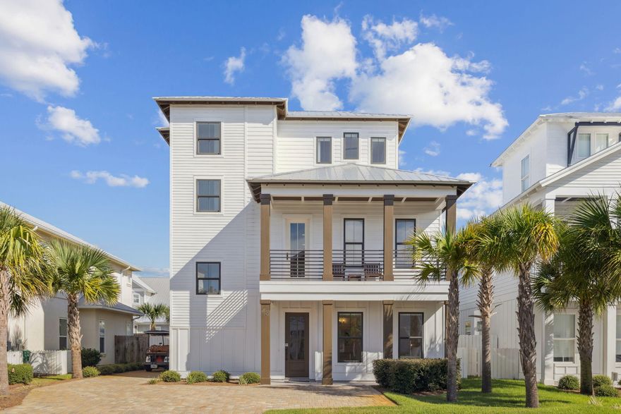 Step into refined coastal living with this exquisite 7-bedroom, 4.5-bathroom residence crafted in 2023 by renowned builder Jared Boswell. A single-owner home, it showcases the attention to detail and superior craftsmanship that has made Boswell a trusted name along the Emerald Coast.Spanning 3,583 square feet, this three-story retreat was thoughtfully designed to accommodate both relaxation and entertainment.  Inside, no expense was spared in the furnishings and finishes, offering a turnkey opportunity for either full-time living or a fantastic vacation rental. Custom built-in bunks maximize sleeping arrangements, making this home ideal for hosting large families or groups. 
The heart of the home flows seamlessly into the outdoors, where a private pool and beautifully designed exterior living space invite you to unwind in the Florida sunshine. The contemporary design, open-concept layout, and abundant natural light create an inviting and stylish atmosphere throughout.

Located in the sought-after Second Addition of Frangista Beach, this property provides easy private access to the sugar-white sands and turquoise waters that make Miramar Beach a world-class destination. Just moments from local dining, shopping, and entertainment, it captures the very best of the coastal lifestyle.

This home isn't just a place to stayit's a statement of elegance, comfort, and lasting value.
