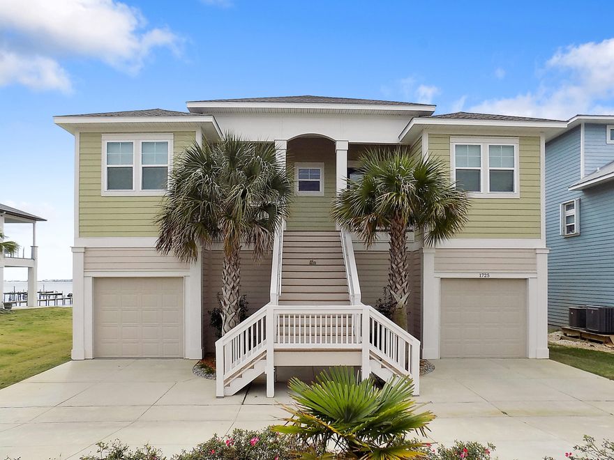 WELCOME HOME to your 4 bed, 3 bath beach house! It is difficult to describe the beauty and detail throughout this home. Here, you have a well maintained, WATERFRONT home, set on the Santa Rosa Sound with expansive views directly south, giving you both sunrises and sunsets. The interior is just as grand with high ceilings, stainless and granite kitchen with gas stove and double frig/freezer, dark wood laminate floors in the living areas, tile in wet areas and carpet in bedrooms, well appointed master suite with walk-in closet and master bath, separate office (not one of the 4 bedrooms), nearly 3000 sqft of garage/storage space and a massive back deck to relax. Come out and see it for yourself today!