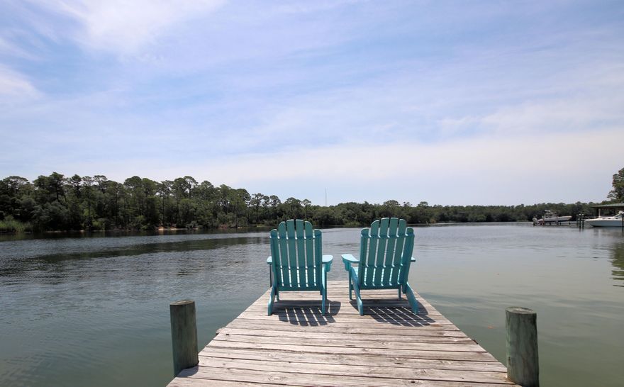 WATERFRONT with a Dock on Poquito Bayou! This a is 'come see' classic home on the beautiful Poquito Bayou. The long, circular drive through lush vegetation will help you settle your mind as you approach this large, single story home.  As you enter through the double front door, you will find yourself drawn to the view of the bayou beyond several picture windows. The great room is oversized, with room enough to entertain family and friends! The master suite has a large walk-in closet, an en suite bath and sitting area. When you head into the other side of the home, please note the original terrazzo floors! Turning right you'll walk into the large kitchen, where any chef will appreciate the gas range, as well as the view! There is room for dining adjacent to the kitchen and (Click more)
