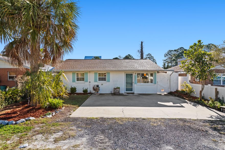 *BEST PRICED HOME ON 30A OUT OF OVER 900 PROPERTIES! NO HOA, AMAZING RENTAL POTENTIAL* Charming 3br Florida cottage in the heart of Blue Mountain Beach for an incredible value! This is a prime location directly on 30A within 1/2 mile to the beach, Gulf of Mexico & many dining & entertainment options. Blue Gulf Resort is a great no HOA community with no rental restrictions. This one level home is easy to maintain, has a new roof in 2019, updated electric panel (200V) & Rinnai tankless gas hot water heater. Interior was just freshly painted throughout, partial new exterior paint, bathroom updated & new landscaping & bahama rock around the hot tub. There is a great outdoor back patio, ideal for relaxing or dining al' fresco. Interior features vinyl flooring & granite countertops in kitchen. The kitchen has an add-on allowing for interior laundry or dining which makes the home more functional. The living area opens up nicely to the kitchen making entertaining easy. Kitchen offers granite countertops and breakfast bar ideal for casual dining. Kitchen is nice and bright with the white cabinets and appliances and ample storage. Additional features include undermount lighting & foot lighting for an added ambiance and a water filtration system. The kitchen add-on added another approximate 100 square feet and could second as a dining or bar area along with the laundry area. The primary bedroom features an en-suite half bath which is a nice convenience. There are two guest bedrooms and a main bath that was recently updated with new tile floors, new vanity & lighting and added shiplap for a contemporary touch. This features a walk-in aromatherapy tub for pure relaxation with a rain shower head above. All bedrooms feature mirrored closet doors. This is the perfect cottage for relaxed beach living and can be a great rental investment, primary or second home.

Blue Gulf Resort is a prime location in Blue Mountain close to many conveniences - the bike & pedestrian path is right outside your door along with The Village commercial to include Mimmo's, a coffee and ice cream shop, Real & Raw and Thai 30A. Also nearly is For the Health of It local grocery, Blue Mountian Bakery, Bike Daddy's Bike Shop, McTighes, Shunk Gulley and even Grayton Beach State Park in close vicinity. Access the beach just over 1/2 a mile away. The nearest public access is at the south end of Highway 83 with parking and restrooms but there is also an additional access across the street behind Redfish Circle that this community has an easement to access.

Blue Mountain Beach is the highest elevation of Florida's Gulf Coast lending incredible views and beautiful natural dunes and wild flowers. Enjoy the great outdoors with the surrounding state parks, nature trials and the 22-mile bike & jogging path. Kayak or paddle board on one of the rare coastal dune lakes and experience a unique ecosystem that is only available to approximately 5 locations in the world! The picturesque towns of Seaside, WaterColor and Rosemary Beach are just east. Do not miss out on this incredible opportunity to own a historic 3-bedroom "Brickyard" home in a prime location close the beach!