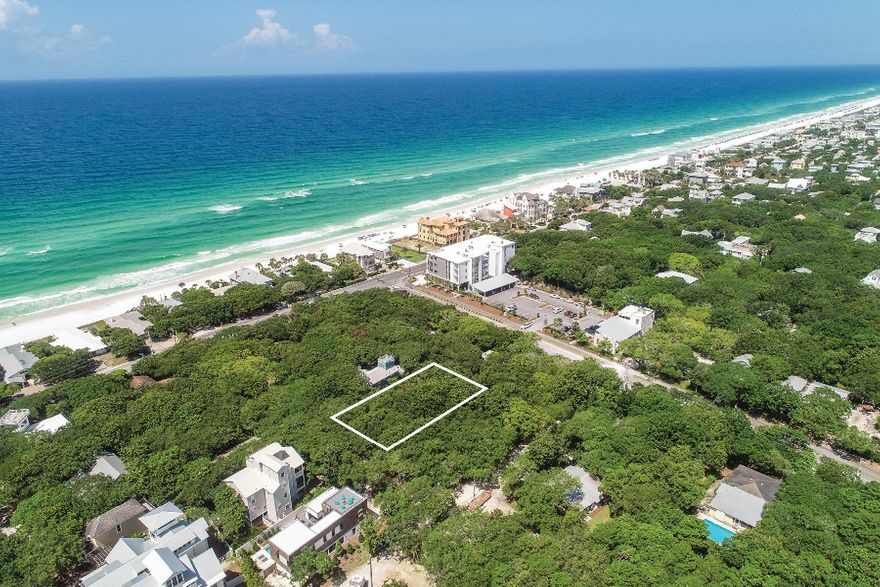 Just five lots back from the beach access on this charming little road with signature twisted oak trees lies this large lot located in the heart of Old Seagrove. This homesite may be purchased separately or in conjunction with the lot directly next to it, Lot 4. Whether you are an investor looking for an investment property or building your dream home this is an ideal location. Beach access is just one block south. Conveniently located steps away from local restaurants and shopping, it is just a short stroll to Seagrove Village Market and Surfing Deer Restaurant, and one mile to Seaside!