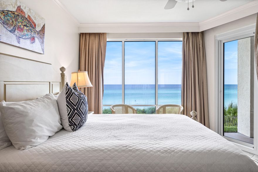2 BR 1st FLOORGULF FRONT CONDO AVAILABLE TO BUY @ HIGH POINTE!!! FIRST floor EZ in & out, but still has great GULF VIEWS!! Located between ROSEMARY & ALYS BEACH, IT'S THE PERFECT LOCATION! WALK OR BIKE TO RESTAURANTS & SHOPS along the 'East end'. Located on SCENIC HWY 30-A w/ GATED ENTRY (complete w/ a SECURITY GUARD) property sits on a HUGE UNCROWDED BEACH, HUGE LAGOON/RESORT POOL, & has it's own BEACHFRONT SNACK BAR 'Crabby Steve's'. GULF VIEWS from Master suite, Living & dining area and even from the kitchen sink, there is a GREAT VIEW. Master bath has been updated and has A big WALK-IN SHOWER. 2nd BR sleeps 4 in 2 double beds. Furnished & rental ready, this 'JEWEL on the BEACH' will not last long!! Established rental history & booking now for this season.  You gotta see this one!