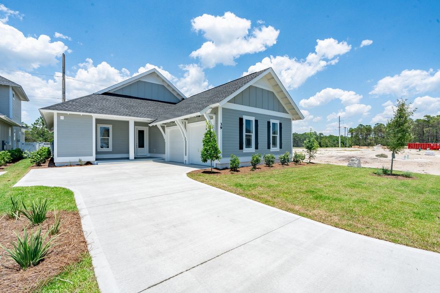 MOVE-IN READY!! + Seller offering $5,000 closing cost credit - ask WSO community sales specialist for details!Welcome to the single-level version of the Morningside plan, a stunning 4 Bedroom home with 4 1/2 Bathrooms and 2-car Garage. The 10 ft ceilings throughout complimented with 8 ft solid core raised panel doors create an open and airy feel, enhancing the overall splendor of the home. Upon entering through the Foyer, you'll be greeted by the seamless flow from the Kitchen to the Great room with a cozy gas fireplace, creates a warm and inviting atmosphere.The Kitchen has plenty of cabinet space with additional upper cabinets reaching to the ceiling and cabinets under the island, providing ample storage space and a stainless-steel appliance package including a 36" gas range and vent hood. Enjoy the ultimate audio experience with built-in speakers in the Great room and rear screened in porch.

Step outside and be amazed by the outdoor oasis this property offers. The outdoor kitchen is sure to impress with a 34-inch gas grill and vent hood perfectly situated on the screened in porch. A heated saltwater pool await you, providing year-round enjoyment and relaxation. The pool area is beautifully surrounded by tile in a French pattern, featuring four different sizes, adding a touch of elegance to your outdoor space.

The home is also pre-wired for two cameras on the front and rear, ensuring your peace of mind and security. More impressive luxury features include pre-engineered wood flooring throughout, crown molding in first floor main living areas plus in primary bedroom and bathroom, quartz countertops throughout, tile in all bathrooms, under cabinet lighting, wood closet shelving throughout, including the pantry, plus more! 

The Watersound Origins community is one of South Walton's most coveted neighborhoods for its exceptional amenities, beautiful new homes, and prime location. Amenities include the Village Commons pool & fitness center, sports courts including tennis and pickle ball, miles of nature trails, dock access to Lake Powell, unlimited golf, and lots of green space for outdoor play. The all new Watersound Town Center brings a new level of excitement and convenience to the community with a Publix Super Market, delicious restaurants, healthcare facilities, and more right at the entrance to the neighborhood! 

*Pricing for inventory homes include lot premiums and may include optional upgrades. Added options/upgrades and pricing are subject to change.
