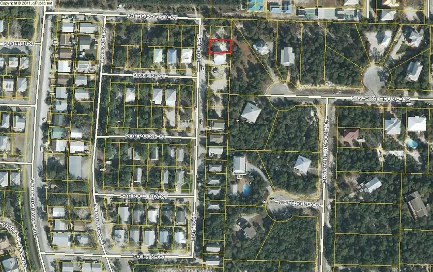 Right in the middle of the action! Take a look at this lot (the one next door is available also) in Blue Mountain Beach. One of the higher lots in the neighborhood. Tucked up away in the corner of Blue Gulf Resort neighborhood with no HOA fees. Just off 30A in Blue Mountain Beach close to the beach, restaurants and shops of 30A and close to Hwy 83 that takes you up to Hwy 98 for even more shopping, restaurants and the Sacred Heart Hospital. Build your home or a second home with a private feel yet close to everything.