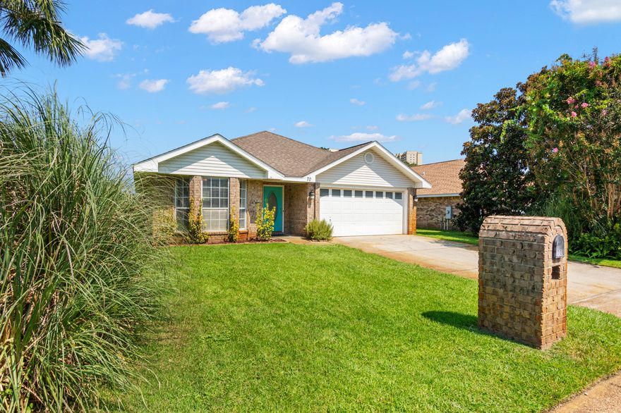 This coastal beach home sits tucked away in the quaint community of Seaspray, a cozy and quiet neighborhood ideally located less than half a mile from the beautiful emerald waters of the Gulf of Mexico.  Presenting an incredible investment opportunity with several years of proven rental history, this home has grossed over $75k year to date in base rental rate, and is offered fully furnished as a turnkey, rental-ready home.  Designed with coastal finishes and decor, this 1-level brick home features a split floor plan, complete with 3 bedrooms and 2 full baths, and a bonus bunk room for additional sleeping arrangements.  The oversized maser suite features a separate garden tub and shower, and a walk-in closet. Outdoor activities abound with a private pool