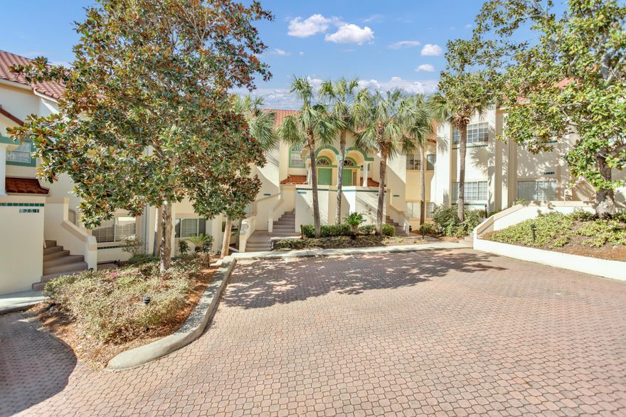 Enjoy tranquil views of the 15th fairway of the Baytowne Golf Course from the screened in patio of this spacious Tivoli By The Sea condo. Updated kitchen and baths including new stainless steel appliances and granite counter and vanity tops. The open floorplan provides a seamless flow from living room, dining area, and kitchen. The master bedroom has private access to the screened in patio and an en suite master bath with double vanity, large soaking tub, and separate shower. There are two guest bedrooms with en suite bathrooms as well. 2009 Blue EZGO 4 seater golf cart with new batteries, weather curtains, and lights is included. Sold furnished with a few exclusions including personal items. New HVAC installed in 2020.