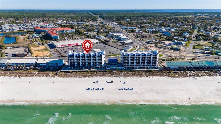 Imagine owning a gulf front condo in the perfect location. This adorable 2 bedroom, 2 bath condo in Aquavista is minutes away from Pier Park, dining, schools and tons of entertainment. The kitchen and bathrooms have been updated. It offers breathtaking Gulf views, powder white sandy beaches and is in the popular resort of Aquavista. Great rental.